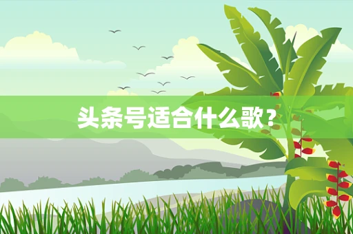 头条号适合什么歌？