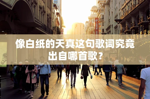 像白纸的天真这句歌词究竟出自哪首歌？