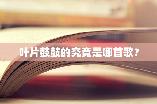 叶片鼓鼓的究竟是哪首歌？