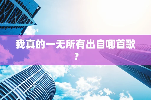 我真的一无所有出自哪首歌？