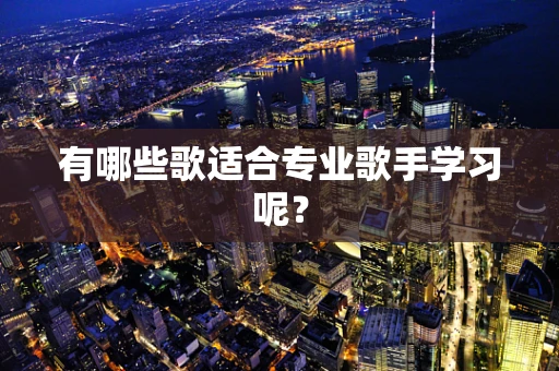 有哪些歌适合专业歌手学习呢？
