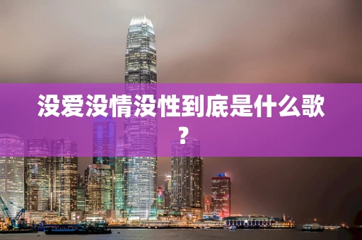 没爱没情没性到底是什么歌？