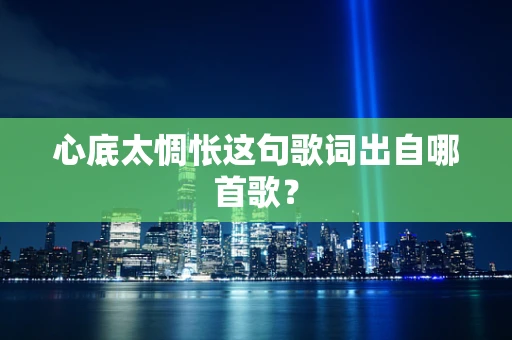 心底太惆怅这句歌词出自哪首歌？