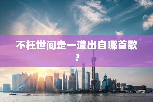 不枉世间走一遭出自哪首歌？