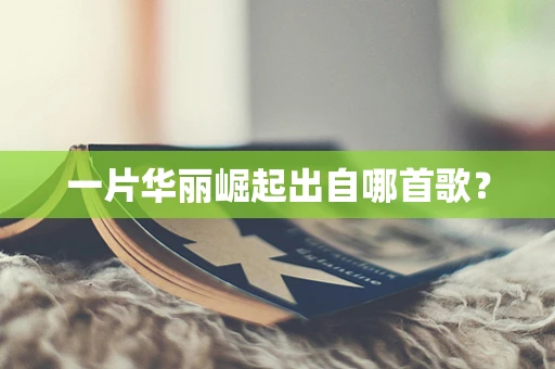 一片华丽崛起出自哪首歌？