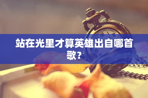 站在光里才算英雄出自哪首歌？