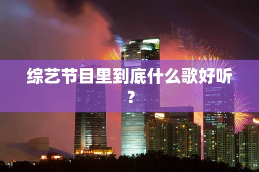综艺节目里到底什么歌好听？
