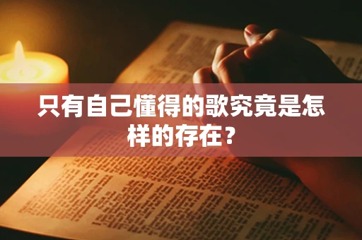 只有自己懂得的歌究竟是怎样的存在？