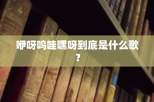 咿呀呜哇嘿呀到底是什么歌？
