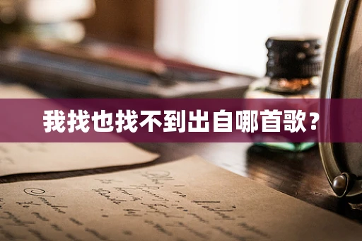我找也找不到出自哪首歌？