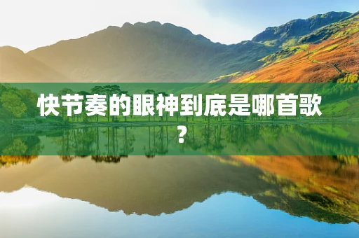 快节奏的眼神到底是哪首歌？