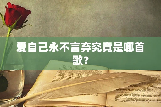 爱自己永不言弃究竟是哪首歌？