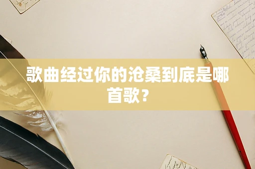 歌曲经过你的沧桑到底是哪首歌？