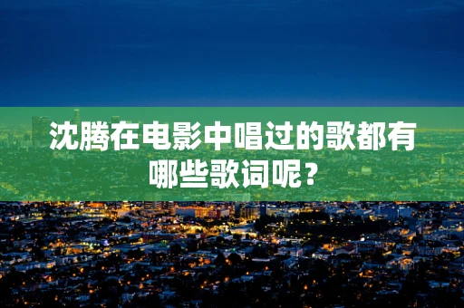沈腾在电影中唱过的歌都有哪些歌词呢？