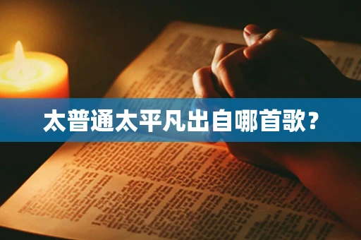 太普通太平凡出自哪首歌？