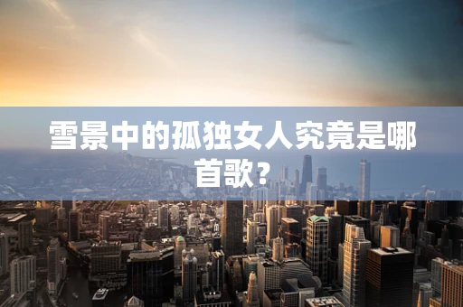 雪景中的孤独女人究竟是哪首歌？