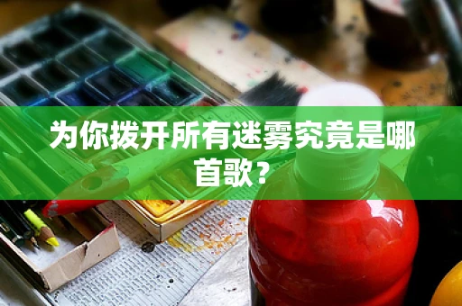 为你拨开所有迷雾究竟是哪首歌？