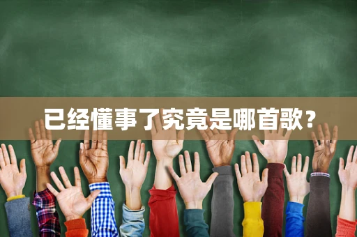 已经懂事了究竟是哪首歌？