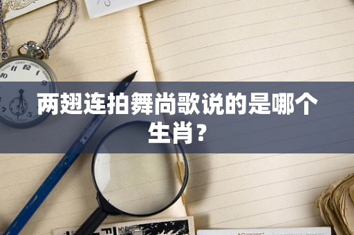 两翅连拍舞尚歌说的是哪个生肖？