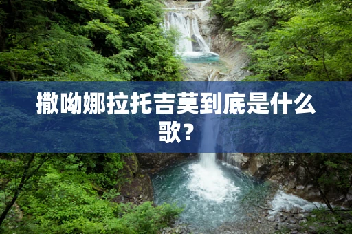 撒呦娜拉托吉莫到底是什么歌？
