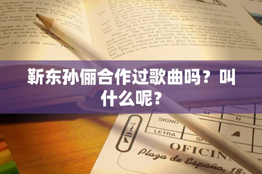 靳东孙俪合作过歌曲吗？叫什么呢？