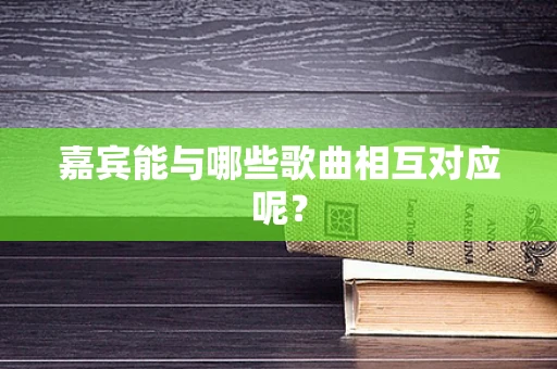 嘉宾能与哪些歌曲相互对应呢？