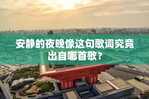 安静的夜晚像这句歌词究竟出自哪首歌？