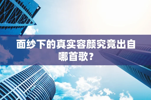 面纱下的真实容颜究竟出自哪首歌？
