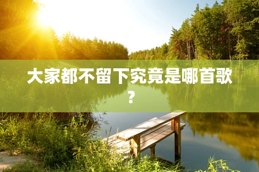 大家都不留下究竟是哪首歌？
