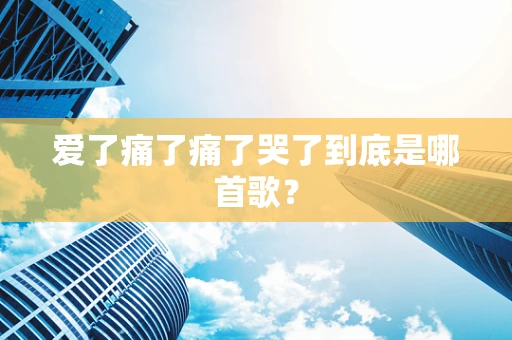 爱了痛了痛了哭了到底是哪首歌？
