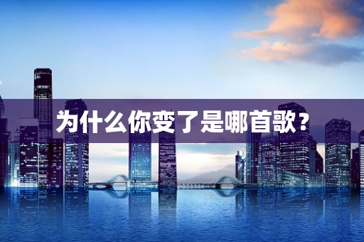 为什么你变了是哪首歌？