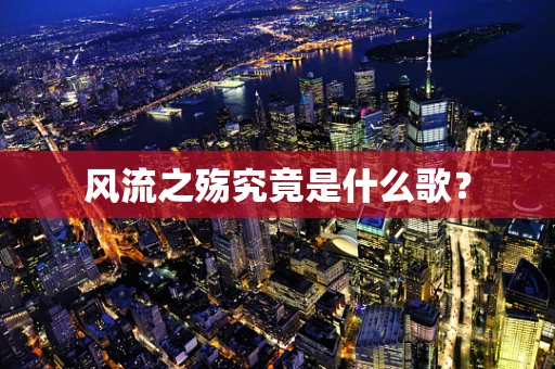 风流之殇究竟是什么歌？