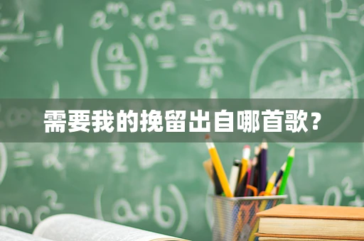 需要我的挽留出自哪首歌？