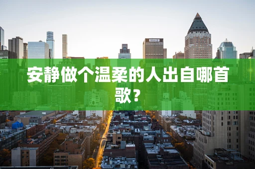 安静做个温柔的人出自哪首歌？