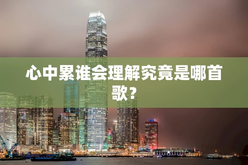 心中累谁会理解究竟是哪首歌？