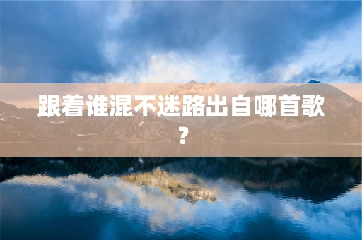 跟着谁混不迷路出自哪首歌？