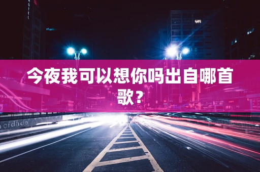今夜我可以想你吗出自哪首歌？