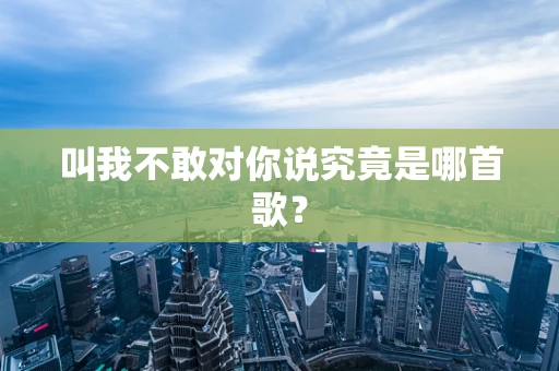 叫我不敢对你说究竟是哪首歌？
