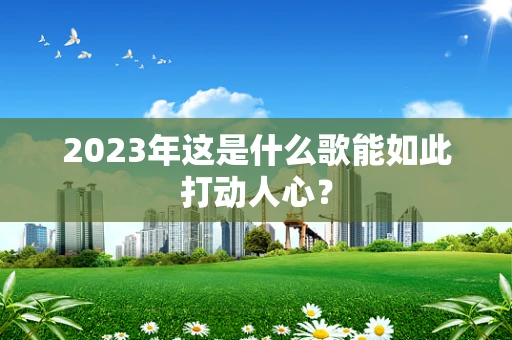 2023年这是什么歌能如此打动人心？
