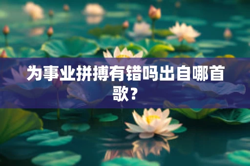 为事业拼搏有错吗出自哪首歌？
