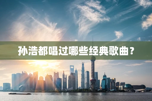 孙浩都唱过哪些经典歌曲？