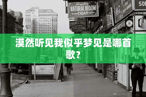 漠然听见我似乎梦见是哪首歌？