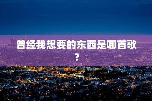 曾经我想要的东西是哪首歌？