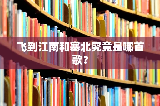 飞到江南和塞北究竟是哪首歌？