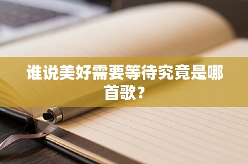 谁说美好需要等待究竟是哪首歌？