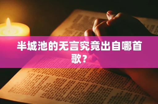 半城池的无言究竟出自哪首歌？