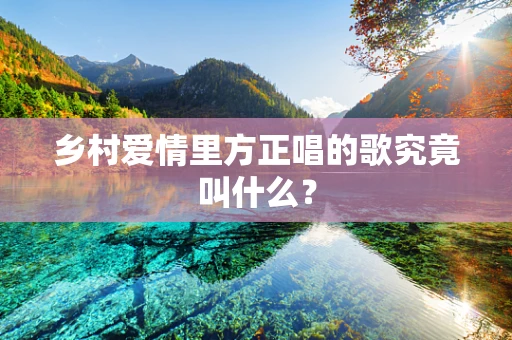 乡村爱情里方正唱的歌究竟叫什么？