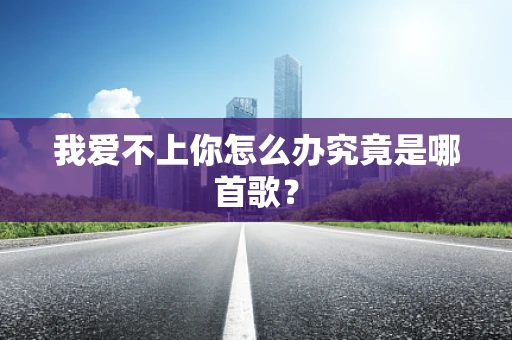 我爱不上你怎么办究竟是哪首歌？