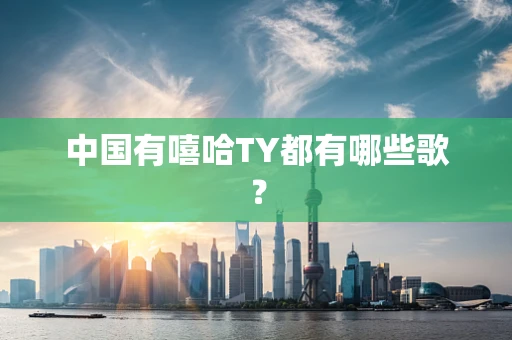 中国有嘻哈TY都有哪些歌？