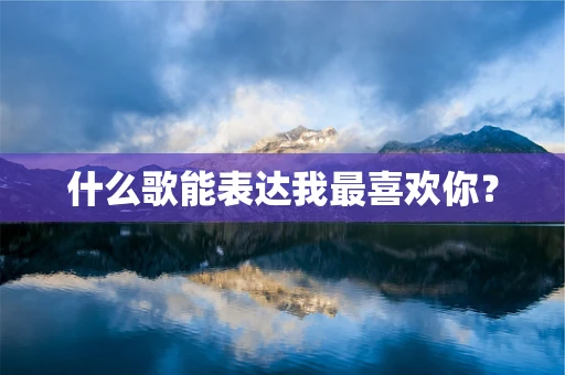 什么歌能表达我最喜欢你？